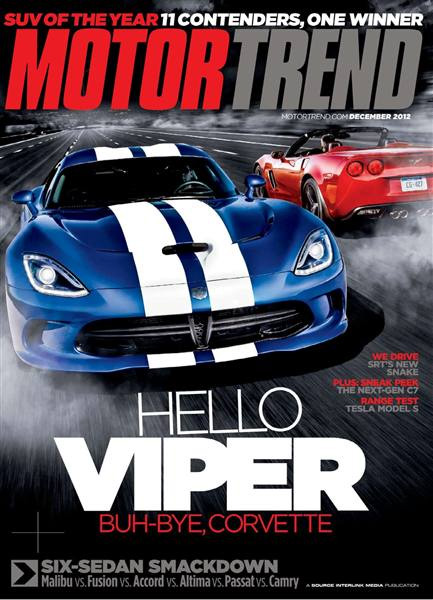 Motor Trend Magazine December 2012 Various